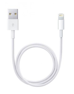 Дата кабель для Apple iPhone 5 USB Lightning 1 м белый Nobrand
