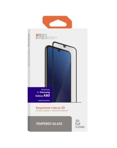 Защитное стекло для Samsung Galaxy A80 Black Interstep