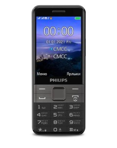 Мобильный телефон E590 Xenium 64Mb черный моноблок 2Sim 3 2 Philips