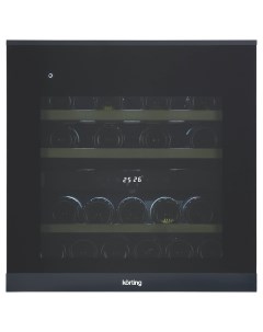 Встраиваемый винный шкаф KFW 604 DB GXN серый черный Korting