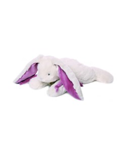 Мягкая игрушка Кролик 15 см белый фиолетовый Lapkin