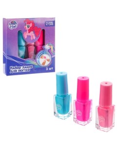 Набор лаков для ногтей Пинки Пай My Little Pony 3 шт по 6 мл 7319264 Nobrand
