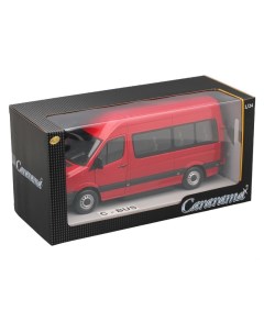Машинка Volkswagen Crafter Bus красный 1 24 арт 30183 Cararama