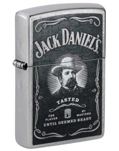 Зажигалка кремниевая Jack Daniels с покрытием Street Chrome серебристая 48748 Zippo