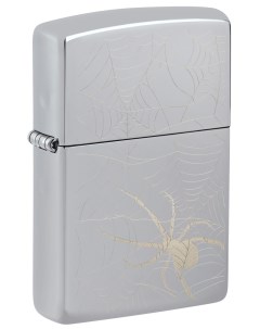 Зажигалка кремниевая Spider Design с покрытием High Polish Chrome 48767 Zippo