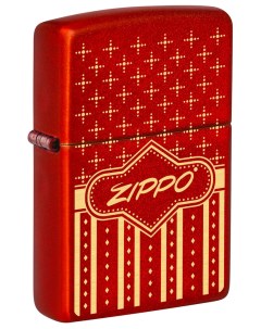 Зажигалка кремниевая с покрытием Metallic Red красная 48785 Zippo