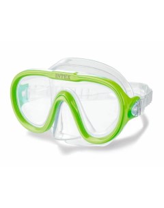 Маска для плавания 55916 Sea scan swim masks зеленая Intex