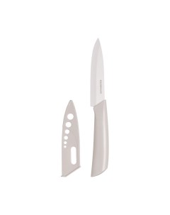 Нож для чистки овощей 10 см с чехлом керамика пластик молочный Regular Kuchenland