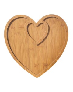 Менажница Сердце дерево коричневая 29x1x30 см With love