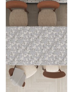 Скатерть COPR13521 40X1 80 140x180 серый принт Aitana textil