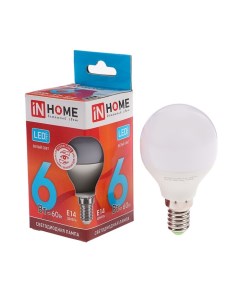 INhome Лампа светодиодная Е14 6 Вт 570 Лм 4000 К дневной белый In home
