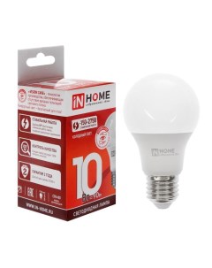 INhome Лампа светодиодная LED A60 VC Е27 10 Вт 230 В 6500 К 950 Лм In home