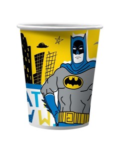 Набор бумажных стаканов Batman жёлтый 6 шт 250 мл Nd play