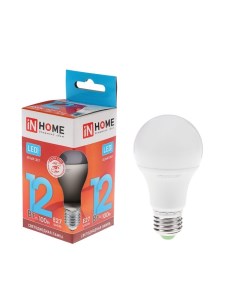 INhome Лампа светодиодная LED A60 VC Е27 12 Вт 230 В 4000 К 1080 Лм In home
