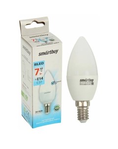 Лампа cветодиодная E14 C37 7 Вт 4000 К дневной белый свет Smartbuy