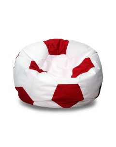 Кресло мешок Мяч XL красно белый Pufon