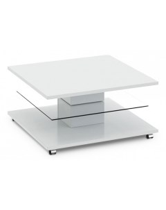 Журнальный столик Diamond тип 1 TRI_107024 80х80х40 см белый прозрачный Triya