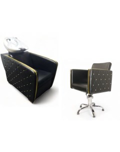 Парикмахерское кресло Голдиум 1 мойка глубокая черная раковина Мебель бьюти