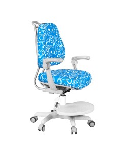 Детское кресло Ragenta с подлокотниками синий с мыльными пузырями Anatomica