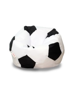 Кресло мешок Мяч XL бело черный Pufon