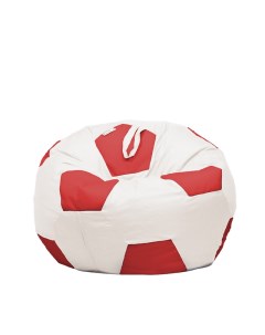 Кресло мешок Мяч XXXL бело красный Pufon