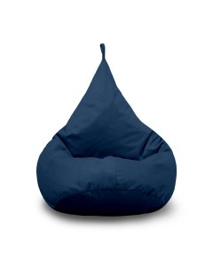 Кресло мешок Груша XL микровелюр темно синий Pufon