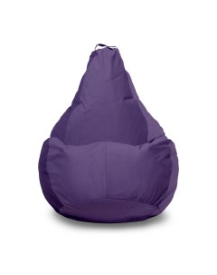 Кресло мешок Груша XXL микровелюр фиолетовый Pufon