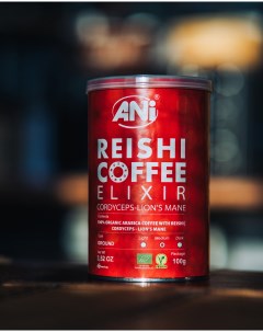 Кофе молотый с рейши черный Bio Elixir Ground Арабика 33 порции 100 г Ani
