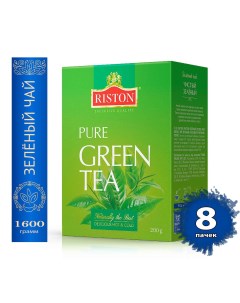 Чай Pure Green Tea листовой зеленый 8 шт по 200 г Riston