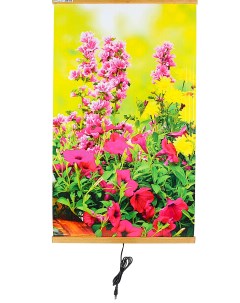 Гибкий настенный обогреватель Цветы для помещений 60х105 см Домашний очаг