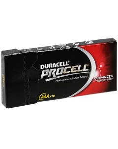 Батарейки Procell AAA LR03 10 шт DR LR03 10BOX PR Duracell