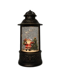 Новогодний светильник Wdl 22002 Дед Мороз с мешком у елки белый теплый Merry christmas
