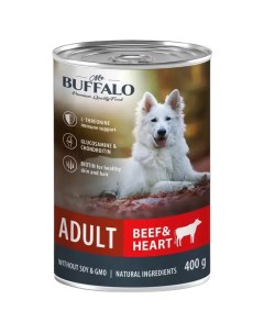 Консервы для собак ADULT говядина и сердце 400г Mr.buffalo