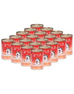 Консервы для собак говядина рис потрошки 20шт по 410г Собачье счастье