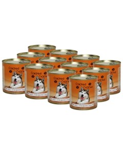 Консервы для собак Птица с потрошками в желе 12 шт по 750 г Собачье счастье