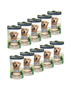 Консервы для собак телятина с овощами 10шт по 410г Happy dog