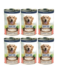Консервы для собак телятина рис 6шт по 410г Happy dog