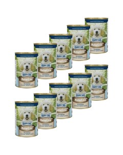 Консервы для собак телятина с печенью 10шт по 410г Happy dog