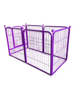 Вольер для домашних животных 6 секций фиолетовый металл 50 х 50 см Bentfores