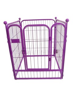 Вольер для домашних животных 4 секции фиолетовый металл 50 х 60 см Bentfores
