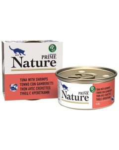 Влажный корм для кошек Nature тунец с креветками 24x85 г Prime