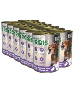 Консервы для собак HOLISTIC DOG мясные кусочки с кроликом 12шт по 420г Frais