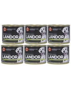 Консервы для собак перепелка с потрошками 6шт по 200 г Landor