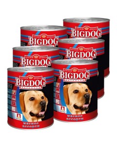 Консервы для собак BIG DOG Мясное ассорти 6 шт по 850 г Зоогурман