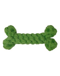 Игрушка для собак Плетеная кость зеленая хлопок 14 см Fissa