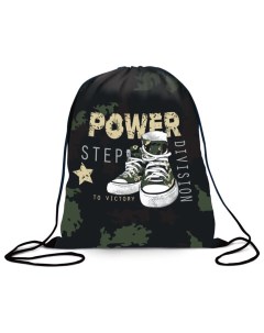 Мешок для обуви Power step с петлёй карман на молнии ПЭ 47х37 см 270913 Brauberg
