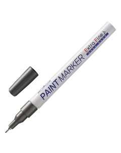Маркер краска Extra Fine Paint Marker 1мм серебристый нитро основа 12шт Munhwa