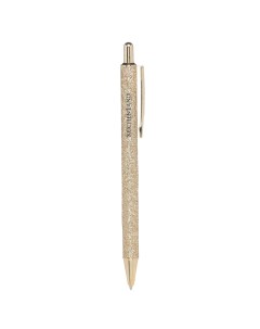 Ручка шариковая Draw sparkle Т1 00039744 сталь 14 см золотистая с блестками Kuchenland