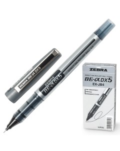 Ручка роллер Zeb Roller DX5 корпус серебристый узел 0 5 мм линия 0 3 мм черная Зебра