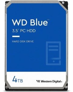 Жесткий диск WD SATA III 4TB WD40EZAX Desktop Blue 5400rpm 256Mb 3 5 Western digital